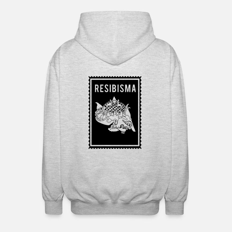 Resibisma - Wayang - Unisex Kapuzenjacke - Hellgrau meliert