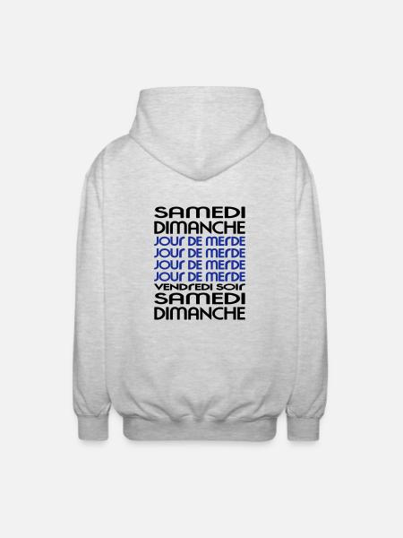 Week - Week - Shit Day (2c) - Unisex Hooded Jacket - light heather grey