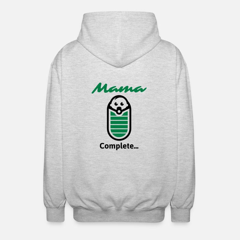 Mama Complete... - Unisex Kapuzenjacke - Hellgrau meliert