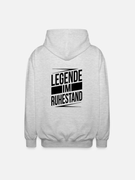 Legende im Ruhestand - Unisex Kapuzenjacke - Hellgrau meliert