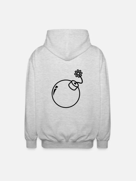 Exlosive Bomb - Unisex Kapuzenjacke - Hellgrau meliert