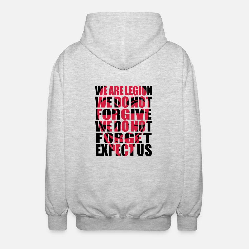 Anonymous Motto Shadow - Veste à capuche unisexe - gris clair chiné