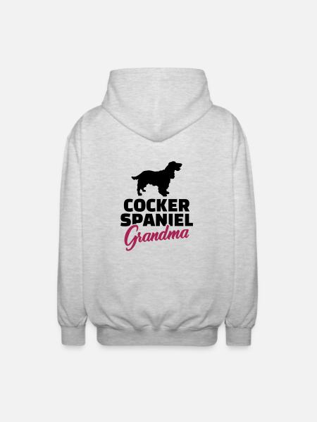 Cocker Spaniel - Unisex Hooded Jacket - light heather grey