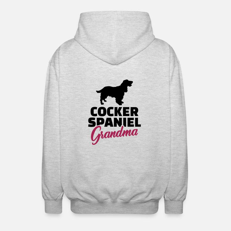 Cocker Spaniel - Unisex Hooded Jacket - light heather grey