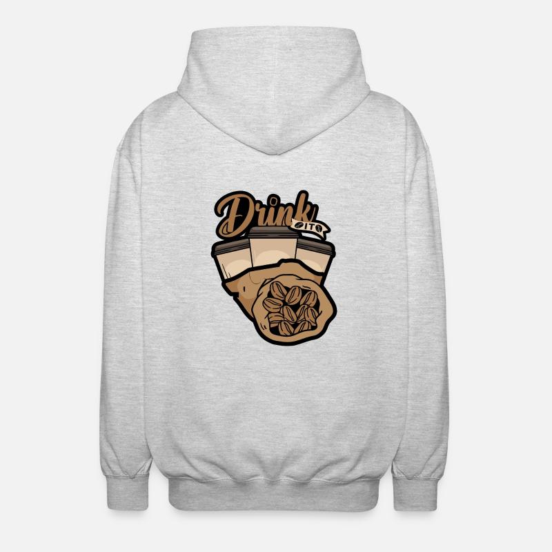 Eine Kaffeepause - Unisex Kapuzenjacke - Hellgrau meliert