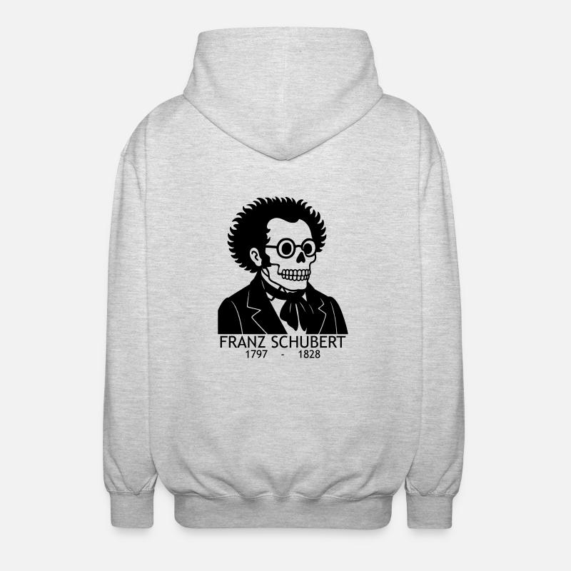 Franz Schubert - Veste à capuche unisexe - gris clair chiné