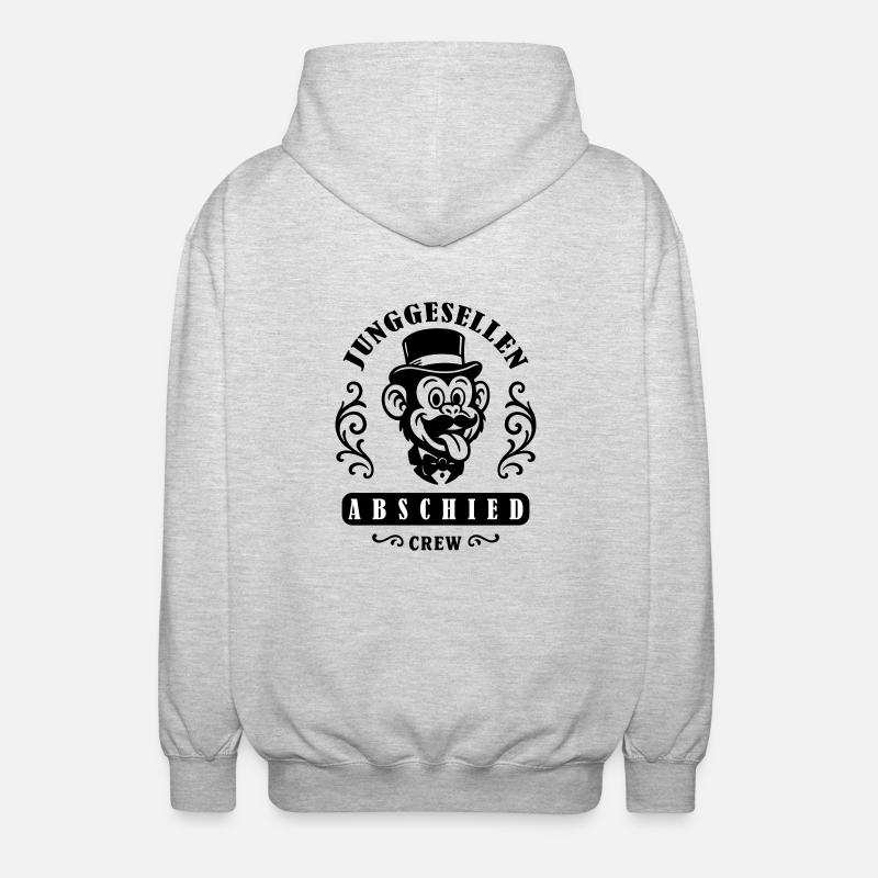 Junggesellen Abschied Party Affe - Unisex Kapuzenjacke - Hellgrau meliert