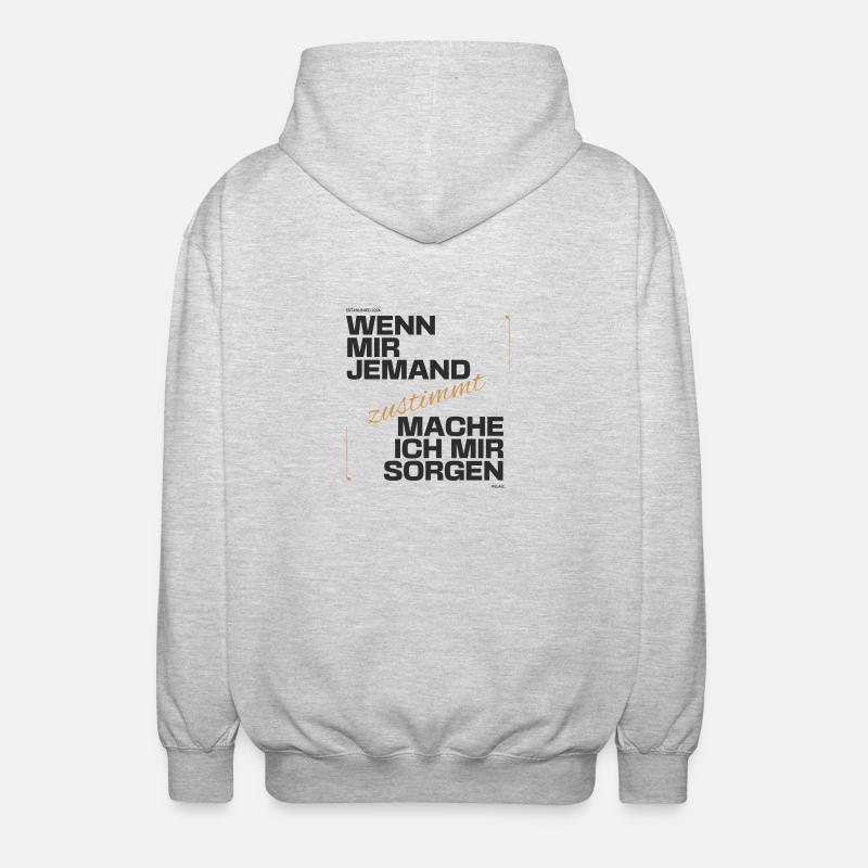 Ironisches Statement - Unisex Kapuzenjacke - Hellgrau meliert
