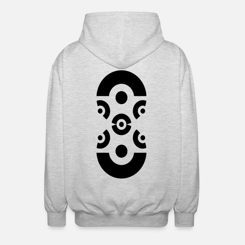 8 - Unisex Kapuzenjacke - Hellgrau meliert