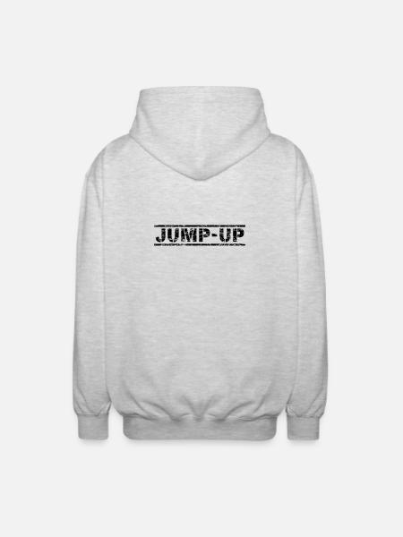 Jump Up - Unisex Kapuzenjacke - Hellgrau meliert