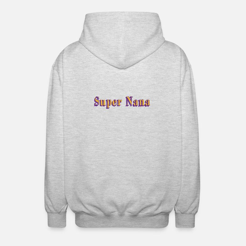 Super Nana - Unisex Kapuzenjacke - Hellgrau meliert