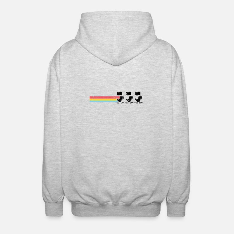 Silhouette de rayures arc-en-ciel pastel - Veste à capuche unisexe - gris clair chiné