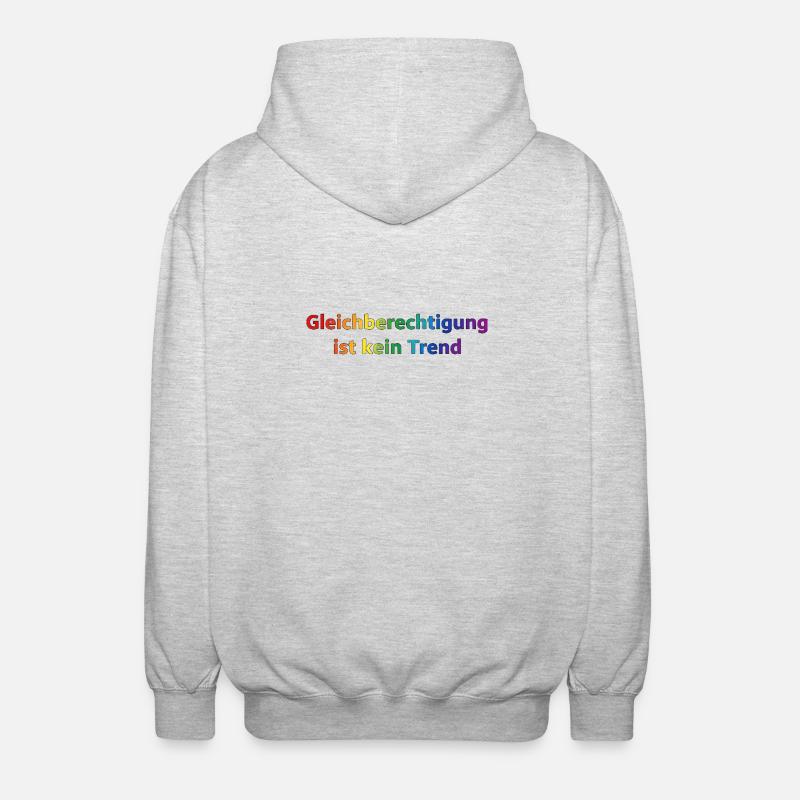 Equality is not a trend rainbow - Unisex Hooded Jacket - light heather grey