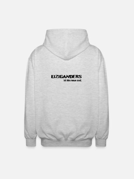 Einziganders ist das neue cool - Unisex Kapuzenjacke - Hellgrau meliert