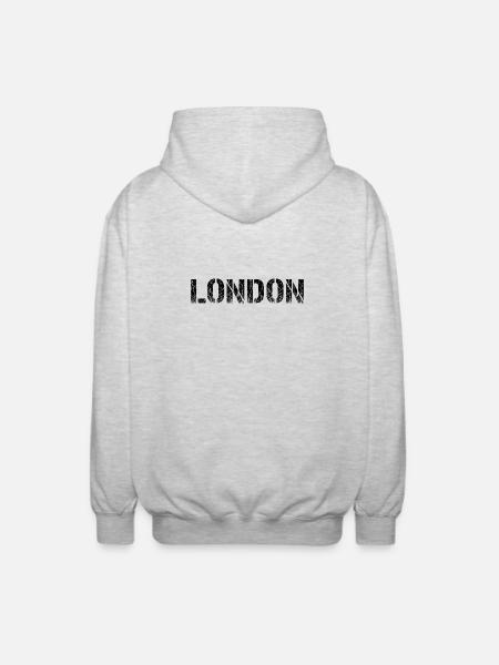 London - Unisex Hooded Jacket - light heather grey