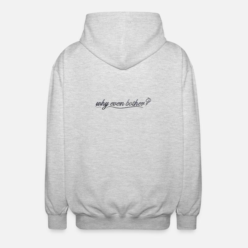 Pourquoi s’embêter ? - Veste à capuche unisexe - gris clair chiné