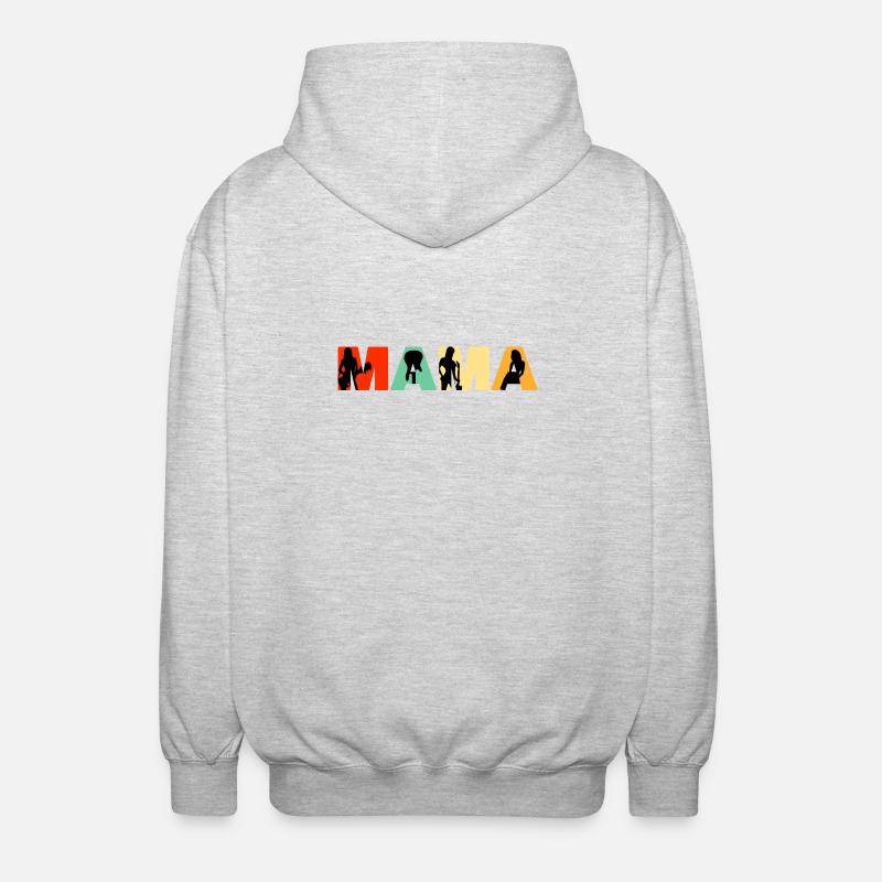 Basse Maman Musicienne rétro Mère - Veste à capuche unisexe - gris clair chiné