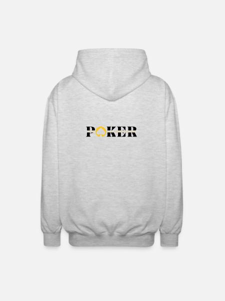 POKER ABOUT SKILL-poker articles - poker fashion - Unisex Hooded Jacket - light heather grey