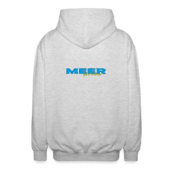 MEER GEHT IMMER - Unisex Kapuzenjacke - Hellgrau meliert - Hinten - AI Model Male 185 light (185cm)