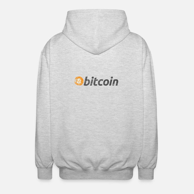 Bitcoin Logo Original BTC - Veste à capuche unisexe - gris clair chiné