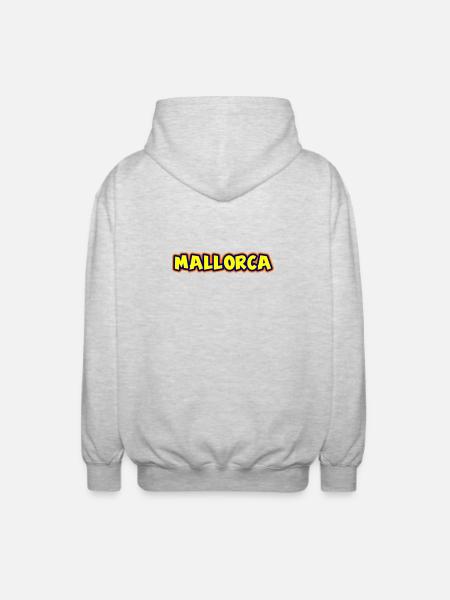 Mallorca Schriftzug - Unisex Kapuzenjacke - Hellgrau meliert