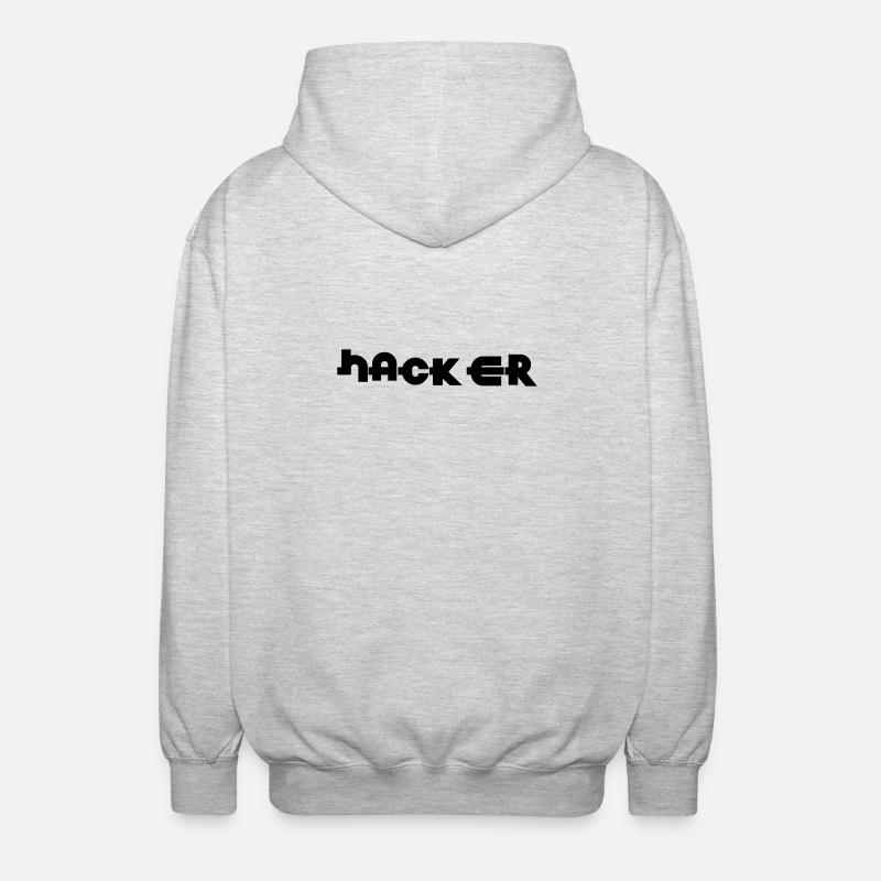 Hacker - Veste à capuche unisexe - gris clair chiné