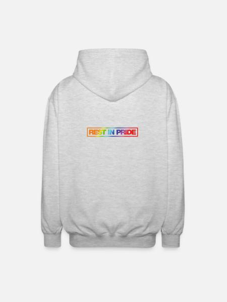 REST IN PRIDE (R.I.P.) Rainbow - Unisex Hooded Jacket - light heather grey