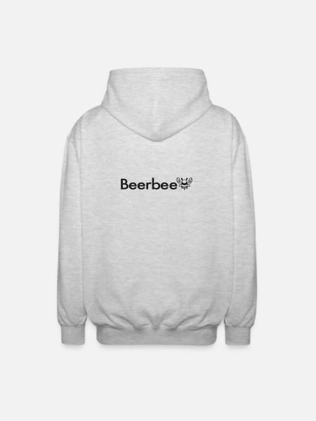 Beerbee Beer Bee Malle Saying TShirt - Unisex Hooded Jacket - light heather grey