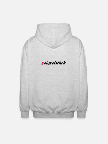 Einzelstück - Unisex Kapuzenjacke - Hellgrau meliert