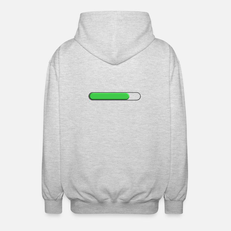 Jauge moyenne Vert (trois quart) - Veste à capuche unisexe - gris clair chiné