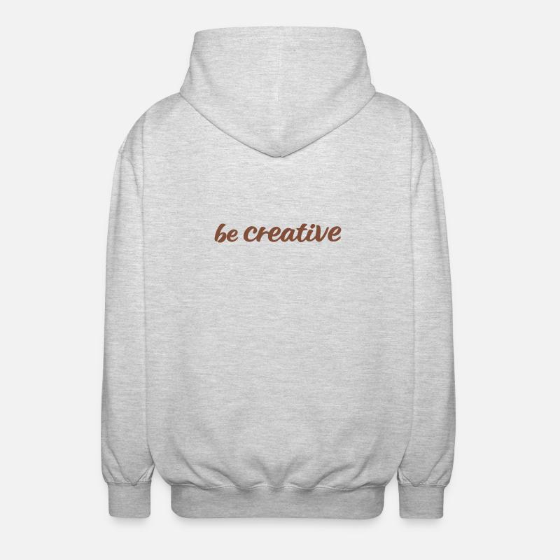 Be Creative Script Marron - Veste à capuche unisexe - gris clair chiné