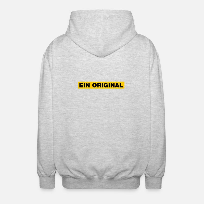 Ein Original - Unisex Kapuzenjacke - Hellgrau meliert