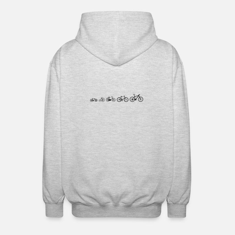 Évolution vélo  - Veste à capuche unisexe - gris clair chiné