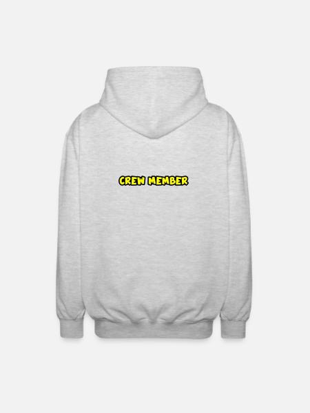 Crew Mitglied - Unisex Kapuzenjacke - Hellgrau meliert