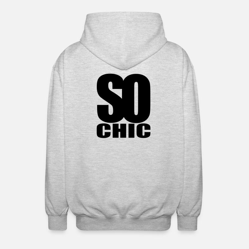so chic - Unisex Kapuzenjacke - Hellgrau meliert