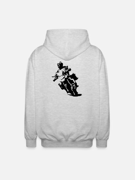 ReiseEnduroGS einfarbig - Unisex Kapuzenjacke - Hellgrau meliert