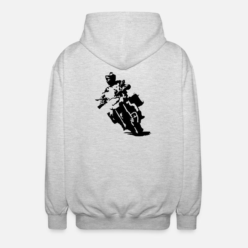 ReiseEnduroGS einfarbig - Unisex Kapuzenjacke - Hellgrau meliert