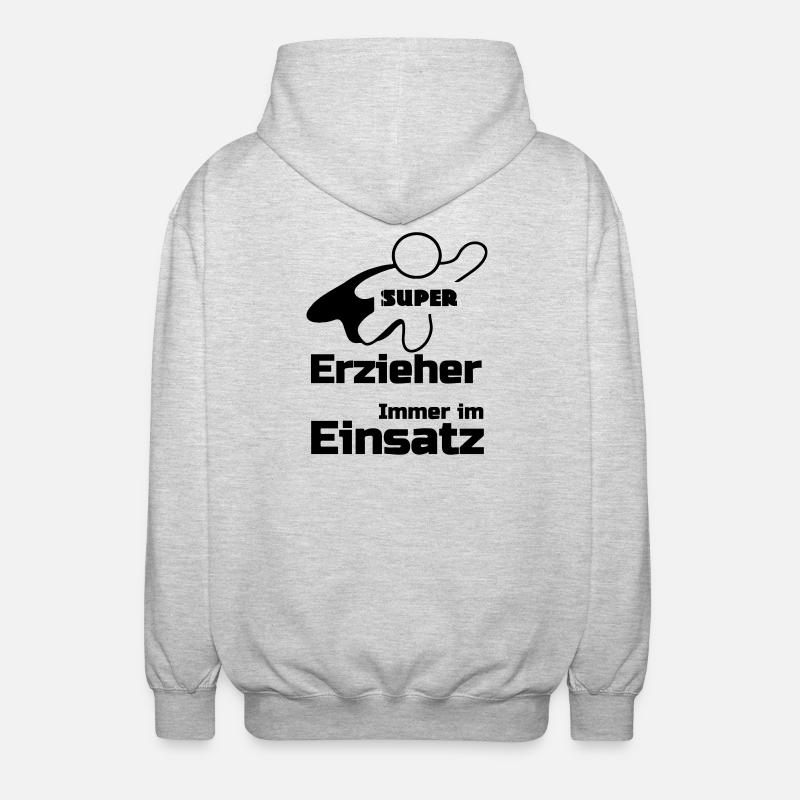 Super Erzieher Geschenk - Unisex Kapuzenjacke - Hellgrau meliert