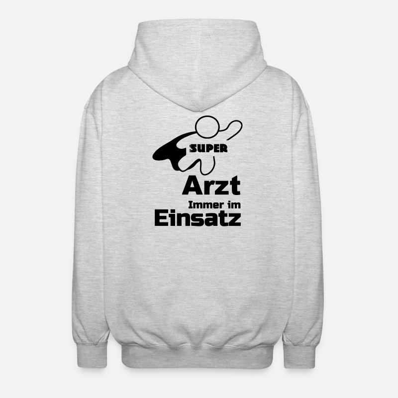 Super Arzt Geschenk - Unisex Kapuzenjacke - Hellgrau meliert