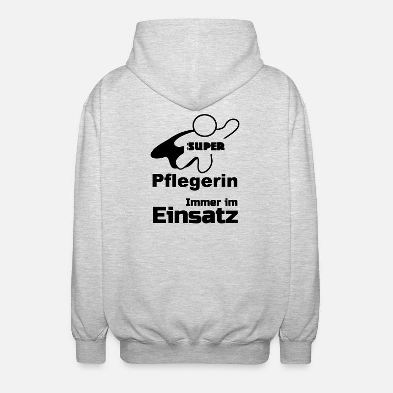 Super Pflegerin Geschenk - Unisex Kapuzenjacke - Hellgrau meliert