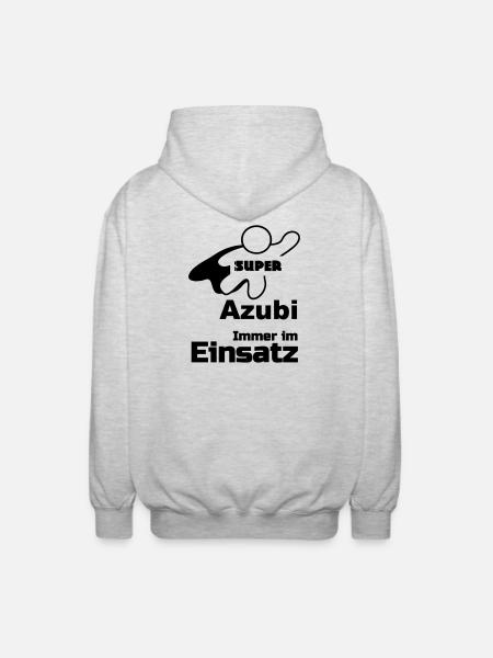 Super Azubi Geschenk - Unisex Kapuzenjacke - Hellgrau meliert