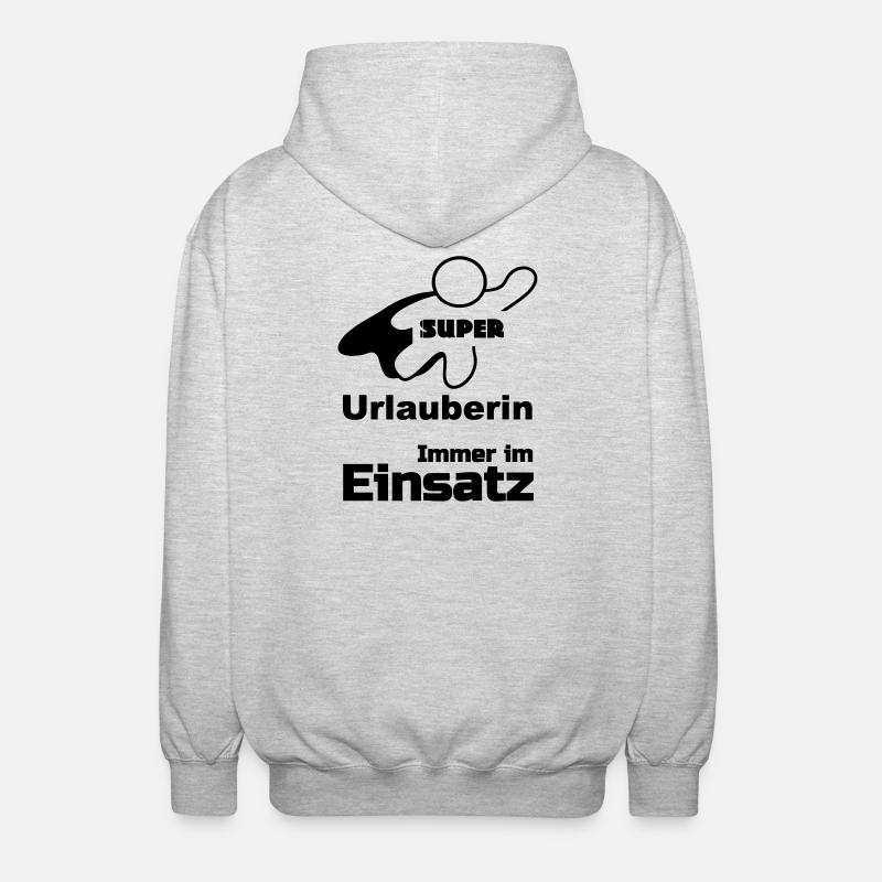 Super Urlauberin Geschenk - Unisex Kapuzenjacke - Hellgrau meliert