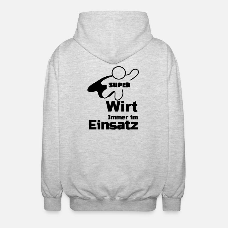 Super Wirt Geschenk - Unisex Kapuzenjacke - Hellgrau meliert