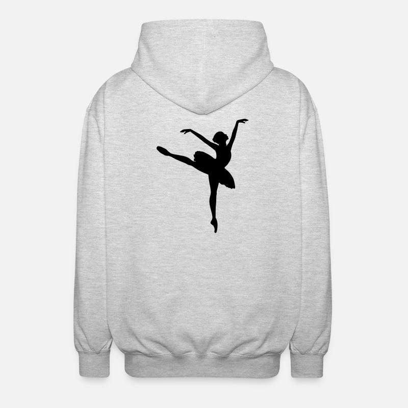 Ballet Dancer - Unisex Hooded Jacket - light heather grey