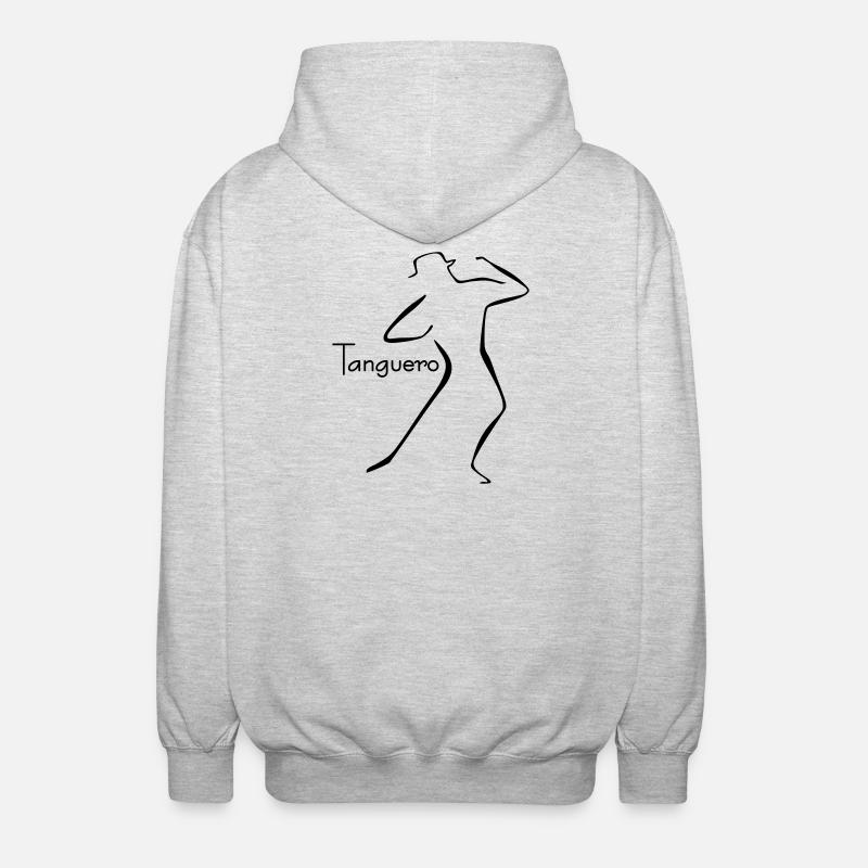 Tango-5 - Unisex Kapuzenjacke - Hellgrau meliert