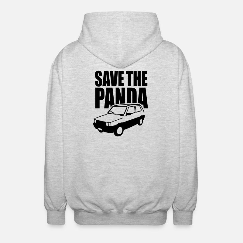 Save the panda - Unisex Kapuzenjacke - Hellgrau meliert