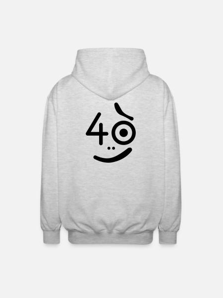 40 years - so what? - Unisex Hooded Jacket - light heather grey