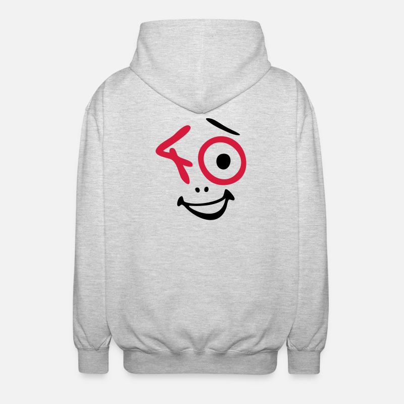 Wow, 40 ans! - Veste à capuche unisexe - gris clair chiné