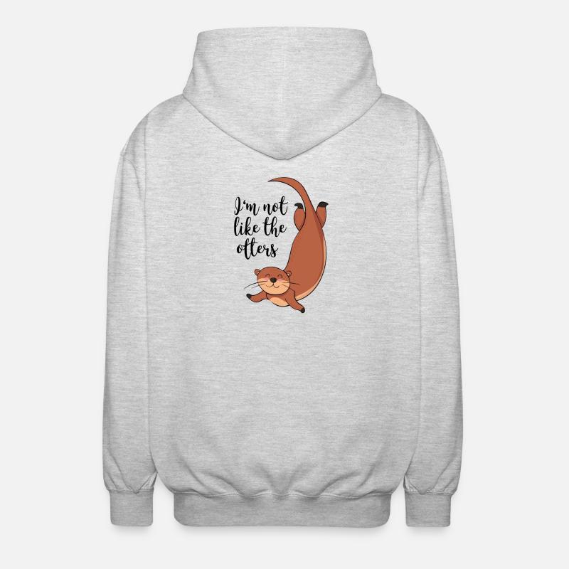 otter - Unisex Hooded Jacket - light heather grey