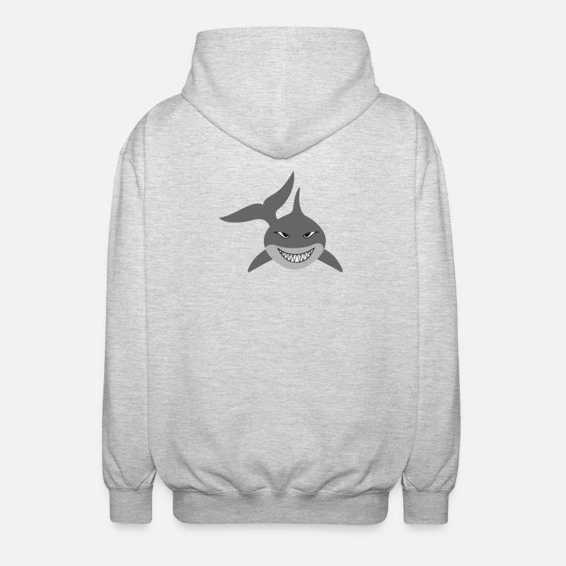 Requins - Veste à capuche unisexe - gris clair chiné